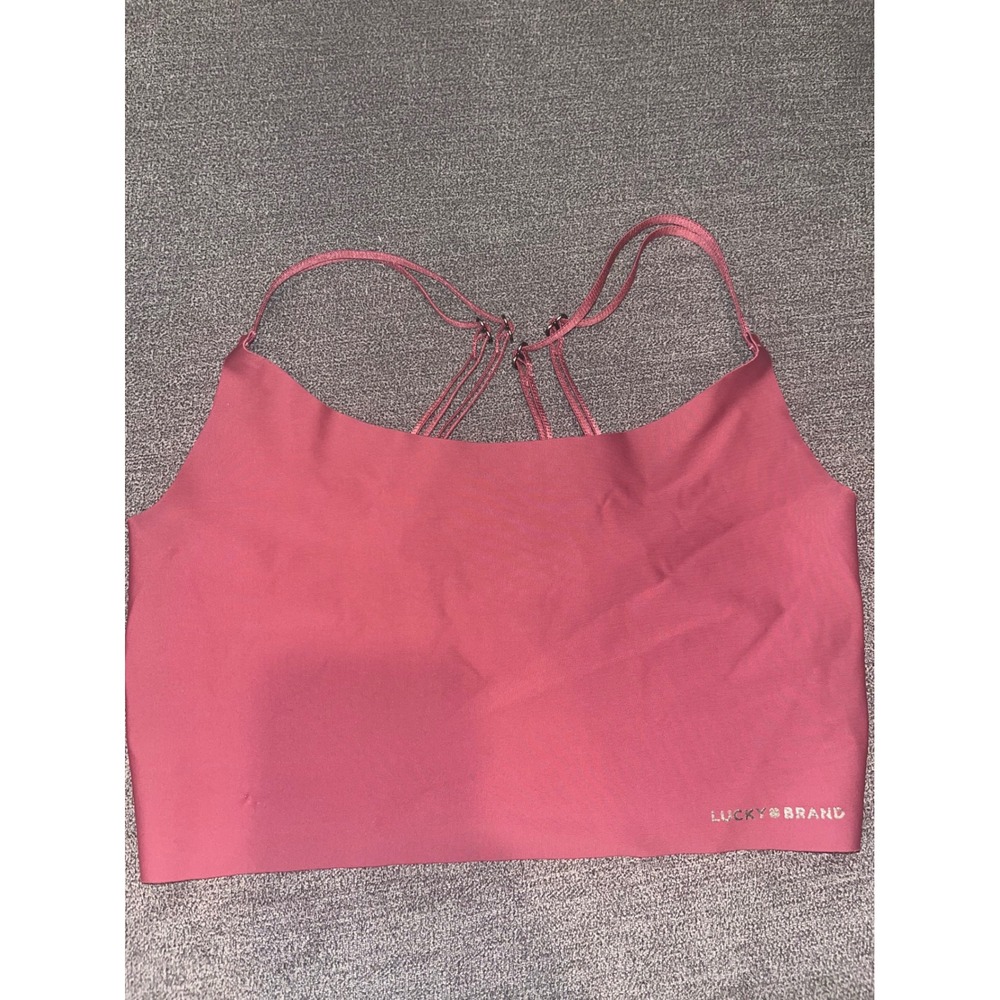 Lucky Brand Women's bralette Pink Crisscross Strappy Back